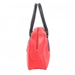 Beau Design Stylish  Red Color Imported PU Leather Casual Handbag With Double Handle For Women's/Ladies/Girls